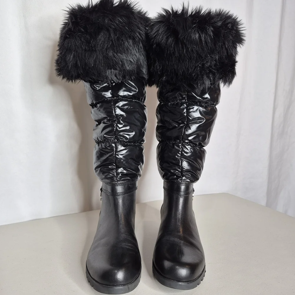 MICHAEL Michael Kors Brandy Tall Nylon Snow Boots - Size 9